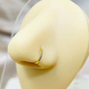 20g Super słodki delikatny kolczyk do nosa, pojedynczy klejnot, dopasowany, cienki kolczyk do nosa, kolczyk do przekłuwania chrząstki małżowiny usznej