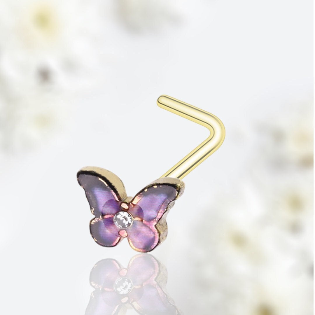 Large Gemstone Butterfly Jaw Clip - Lavender