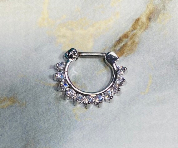 2.8mm real diamond engagement 18k gold nose stud screw ring monroe libret  pierce – Karizma Jewels