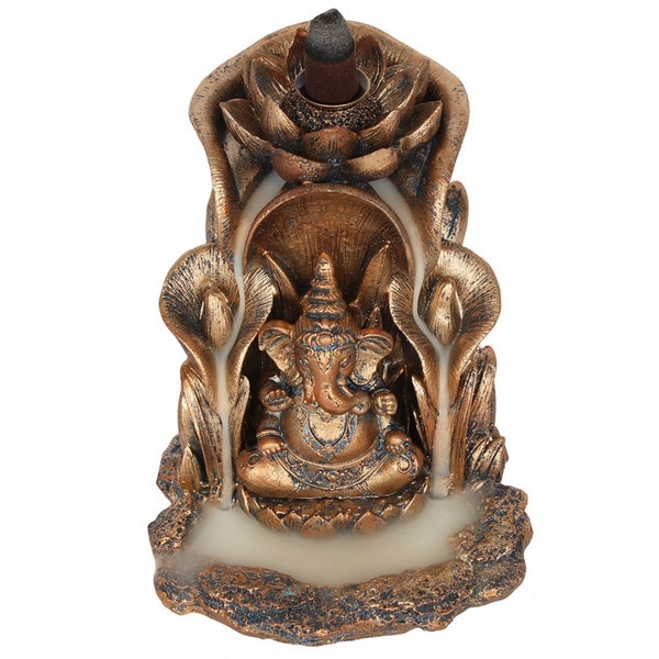 Bronze Ganesh backflow insence burner