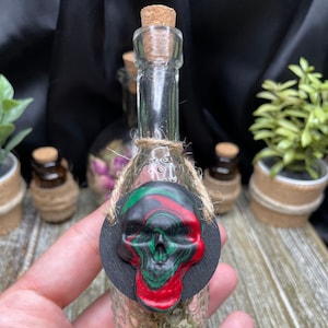 Handmade Potion Bottle: Gothic Pagan Altar Decoration