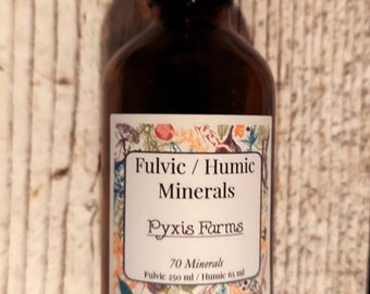 Organic 70 Mineral Drops - Fulvic & Humic Enriched - Potent Natural Supplement