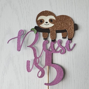 Sloth Birthday Cake Topper