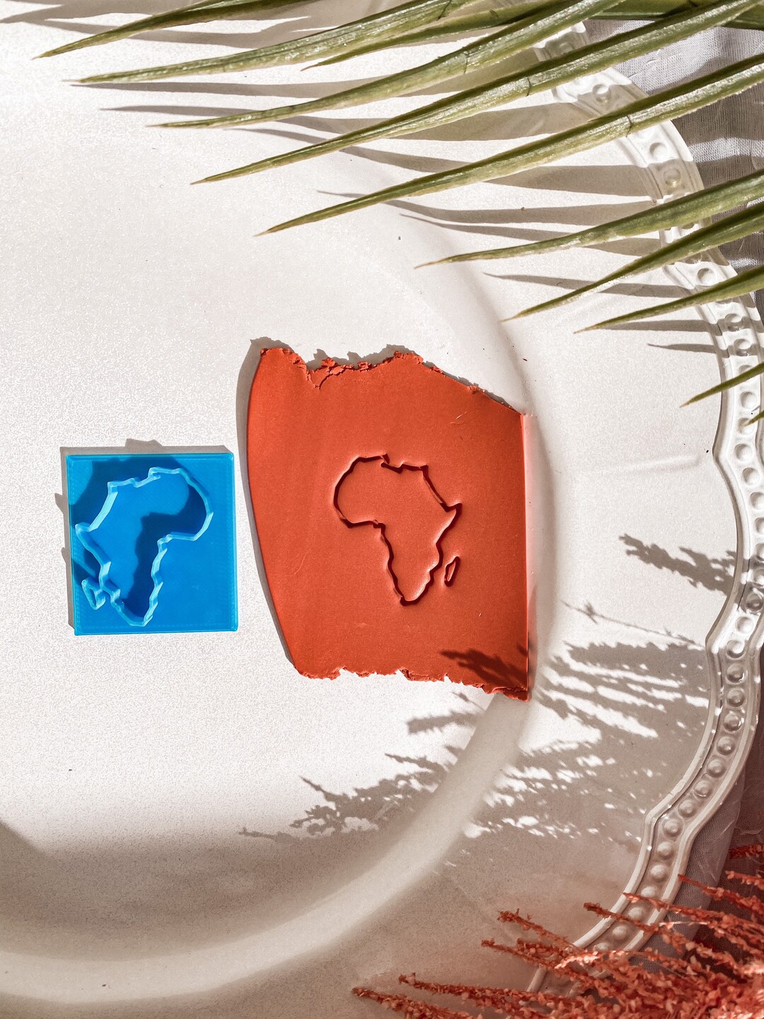 Africa Stamp Africa Embossing Stamp Africa Shape Polymer Etsy