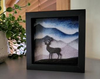 Wee Midnight Blue Stag Frame
