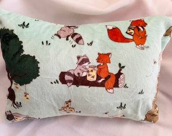 Fireflies & Woodland Creatures Minky Toddler/Infant/Accent  Pillow 14 By 20 Inches