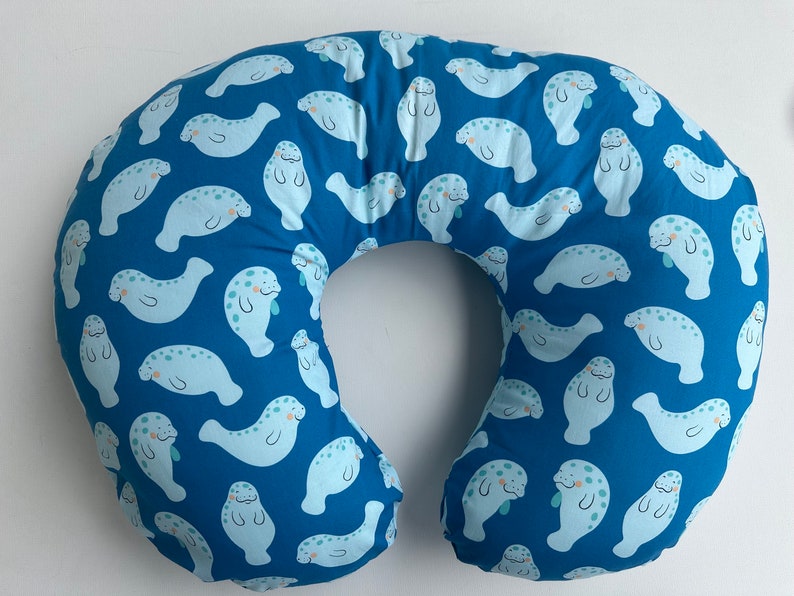 Manatee Cotton Boppy Pillow Cover W/Zipper Handmade image 5