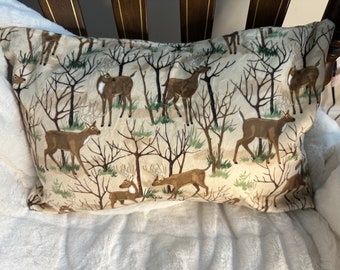 Whitetail Deer Minky Accent Pillow 14 By 20 Inches