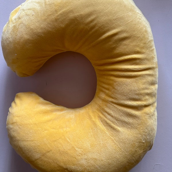 Lemon Yellow Velvet Minky Boppy Pillow Cover W/Zipper Handmade