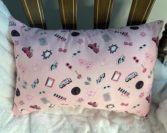 Barbie Pillowcase & Pillow 14 By 20 Inches Handmade