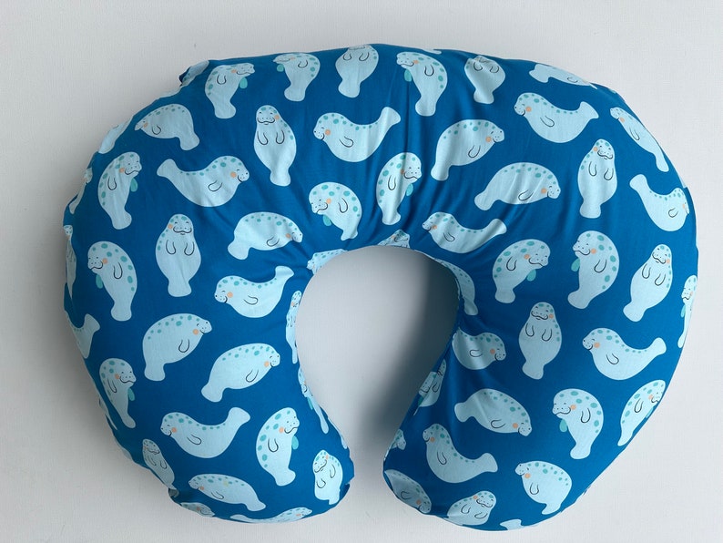 Manatee Cotton Boppy Pillow Cover W/Zipper Handmade image 4