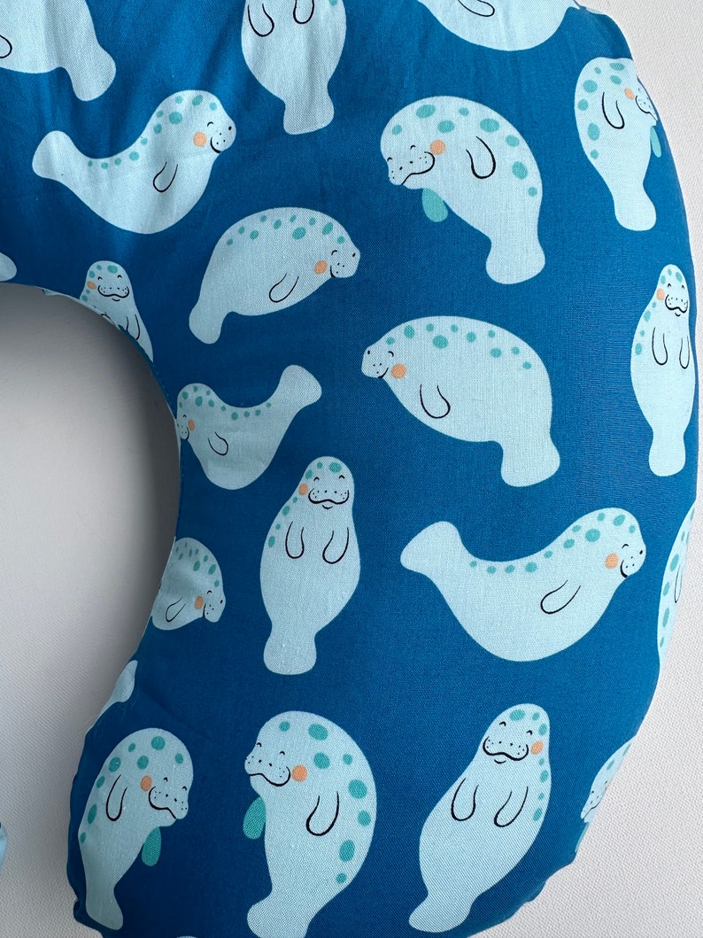 Manatee Cotton Boppy Pillow Cover W/Zipper Handmade image 2