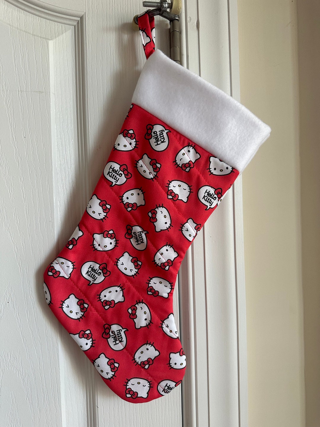Hello Kitty Christmas Stocking Free Personalization Etsy
