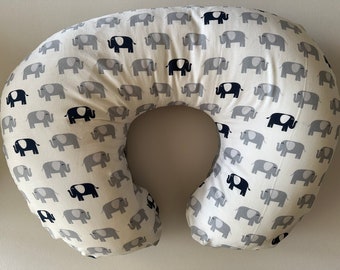 Elephants Boppy Pillow Cover W/Zipper Handmade