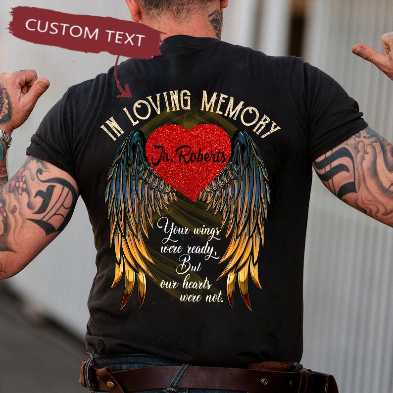 Personalized T Shirt-in Loving Memory Your Wings were Ready | Etsy