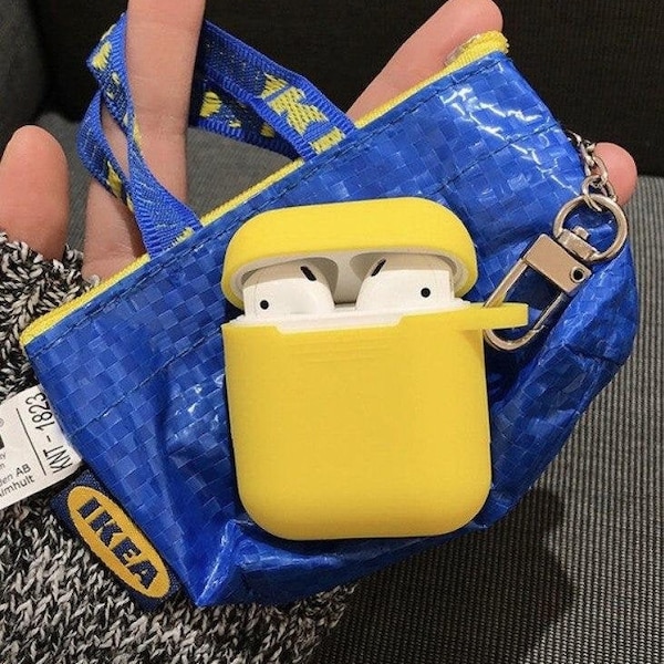 IKEA Airpods Casing [Available in Yellow and Blue] // Mini Coin Pouch // Airpods 1/2 and Airpods Pro