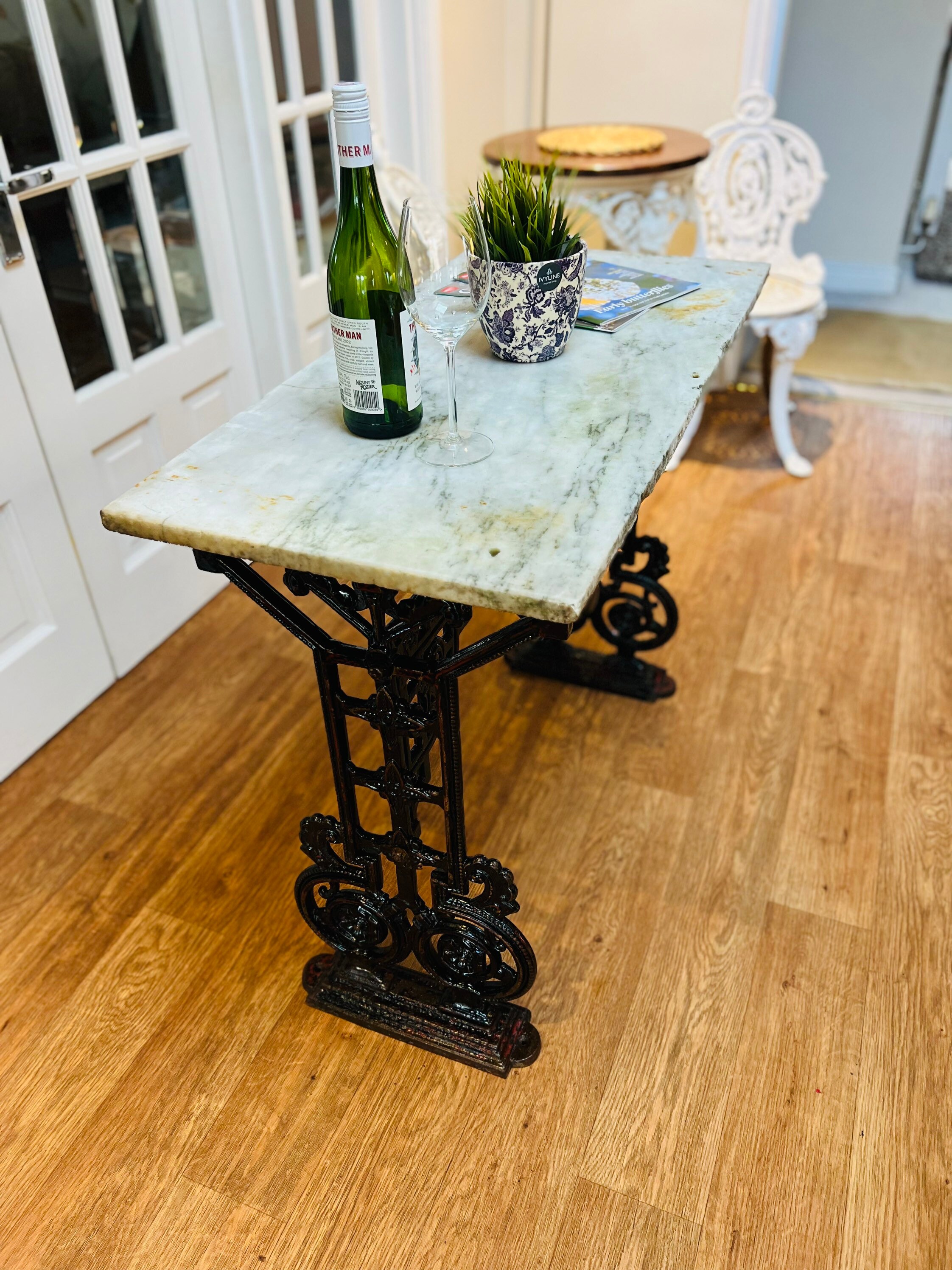 Art Deco Gueridon Table in Bakelite and Cast Iron by Louis Vuitton