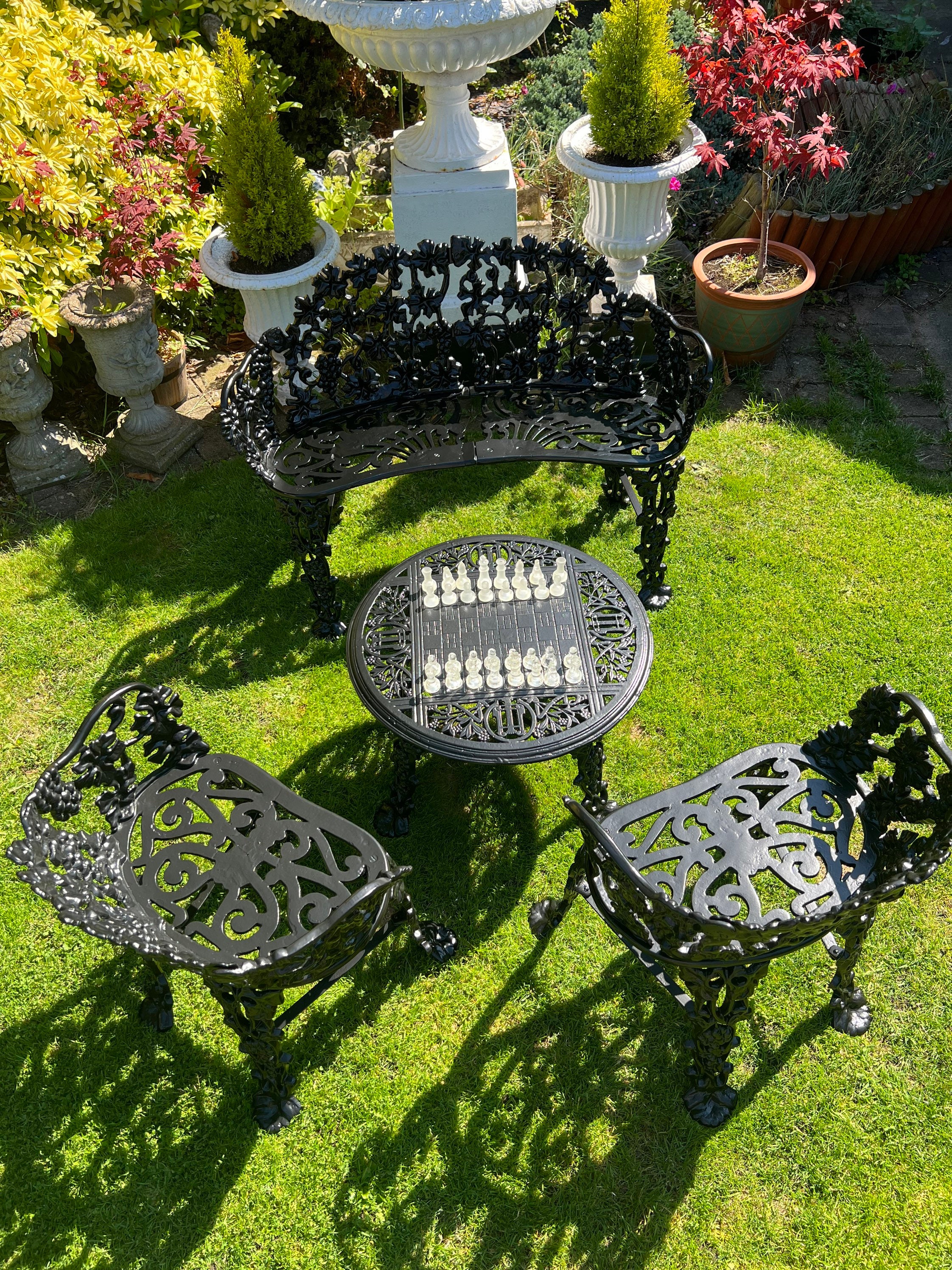 Grapevine cast cheap iron furniture