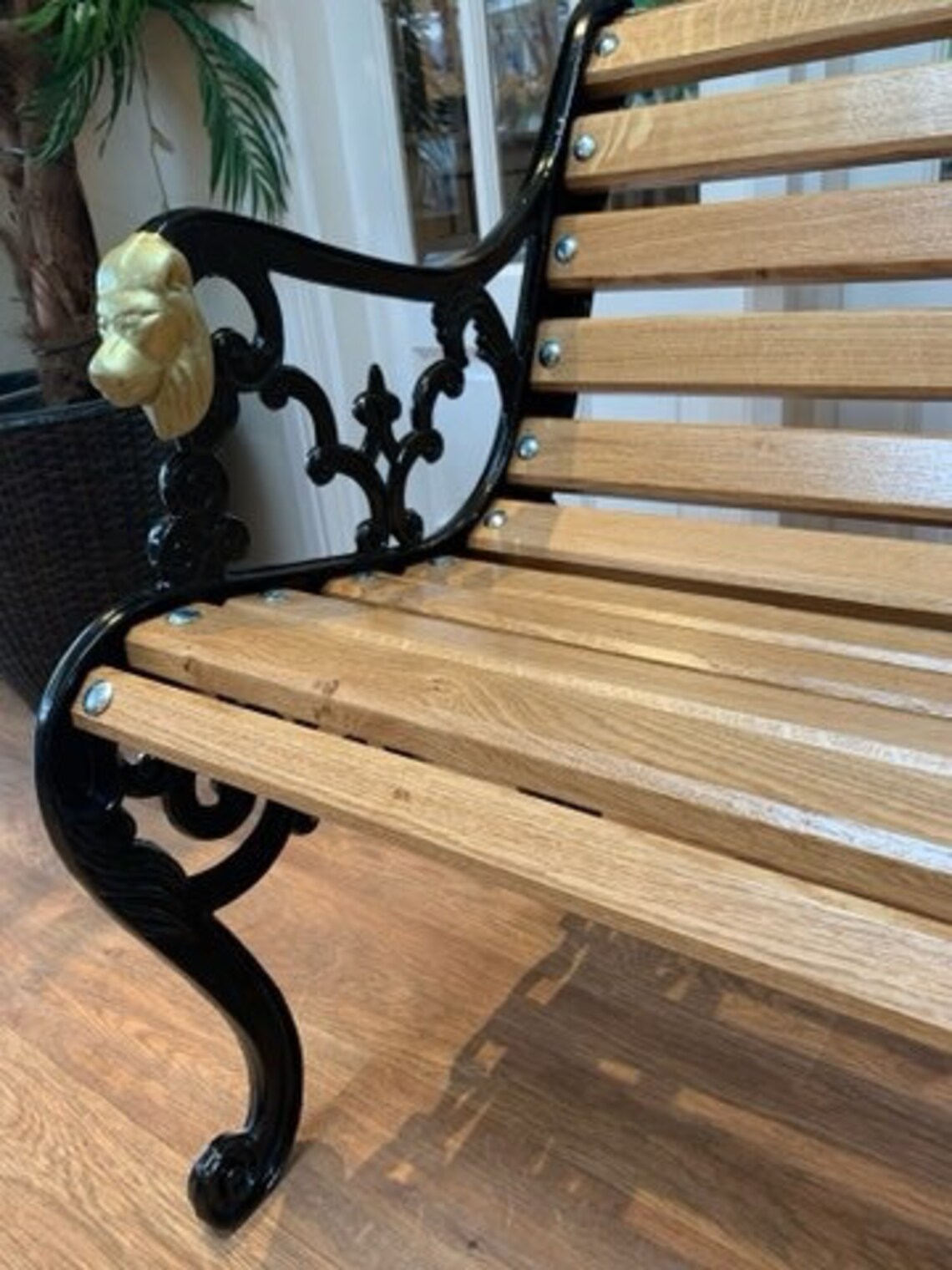 Antique Cast Iron Lions Head Bench Finished with European Etsy