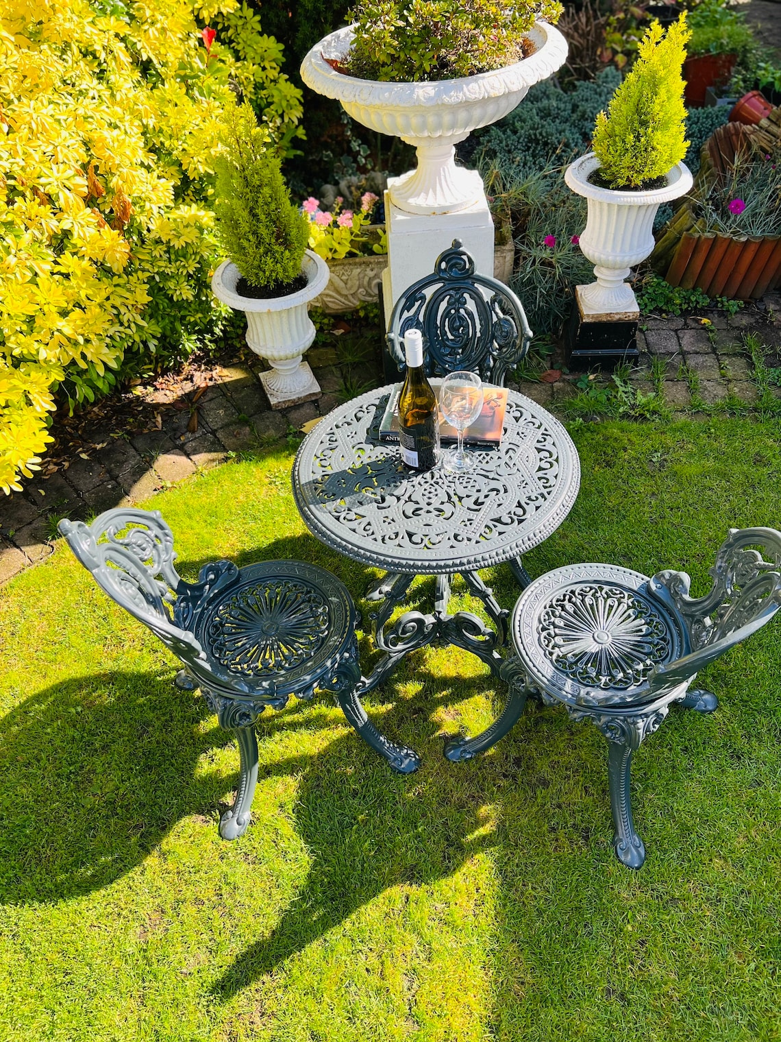 Victorian Garden Cast Iron Patio Set Etsy UK
