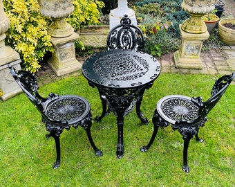 Victorian Garden Furniture Cast Iron Patio Set - Etsy UK