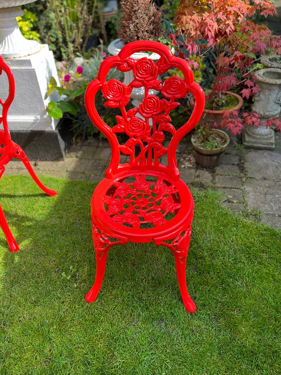 Red Patio Set Garden Furniture Etsy Australia