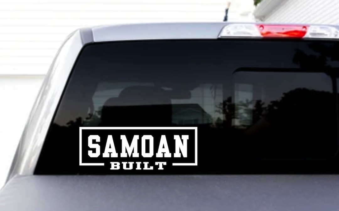 Personalize Samoan Built Decal Sticker - Etsy