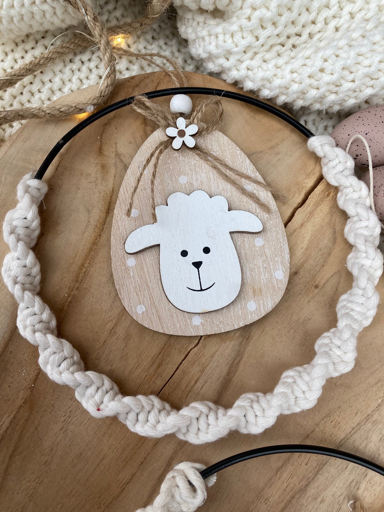 Makramee Türkranz perfekt für Ostern Appelbeck | Etsy