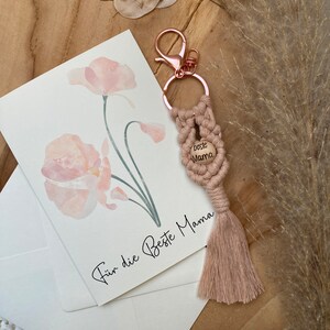 Mother's Day Gift Set - Best Mom | Macrame Keychain with Card