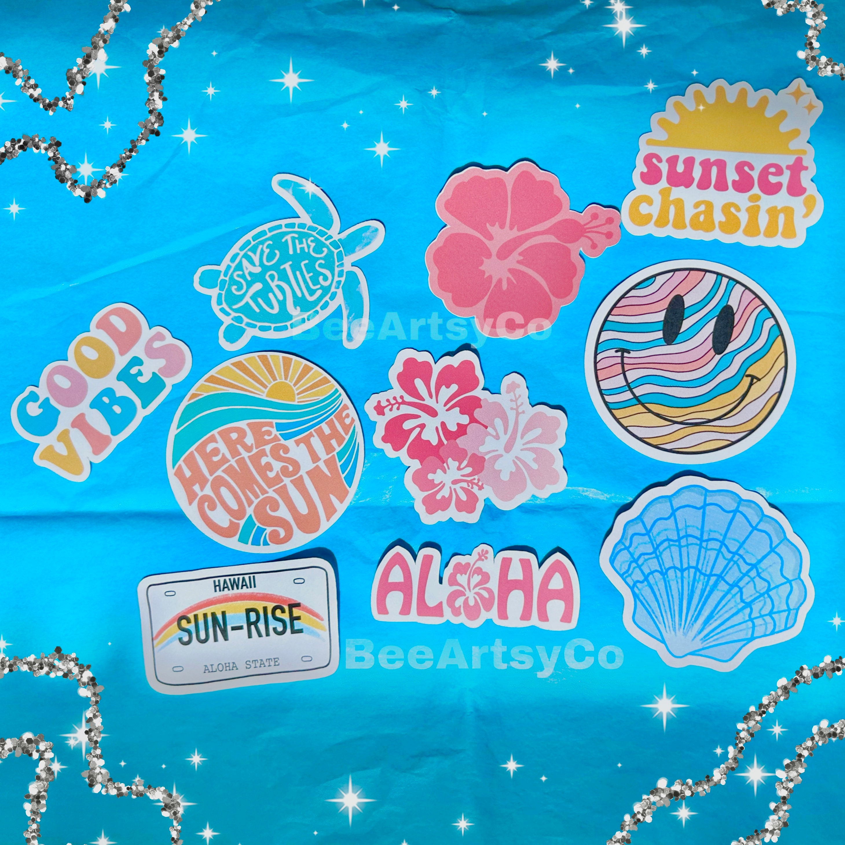  ALOHA SUN Cool Girls Travel Stickers for Scrapbook Planners  Journal Notebooks Waterproof Decals for Water Bottles Laptop Luggage Phone  Case Aesthetic Stickers for Kids Teens Adults DIY Crafts