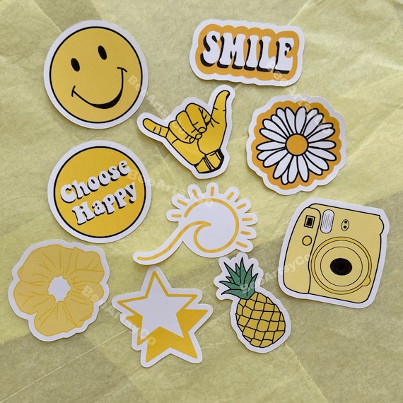 Yellow Stickers Aesthetic Stickers Waterbottle Stickers Journal Stickers  Bujo Stickers VSCO Stickers Trendy Stickersgifts for Friends -  Sweden