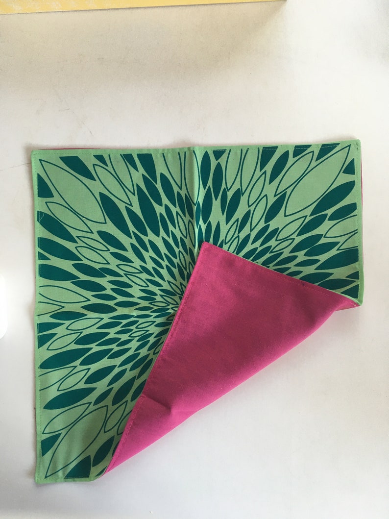 Heirloom 2 Furoshiki reusable fabric giftwrap, Made in Lutruwita Tasmania Green prnt on green