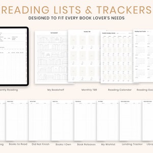 Digital Reading Journal, Digital Reading Planner, Digital Journal, Goodnotes Journal, Book Review, Reading Log, Reading Tracker, Bookshelf image 7