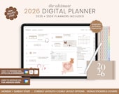 2026 Digital Planner, 2026 Landscape Planner, 2026 Planner, 2026 Dated Planner, Hyperlinked Digital Life Planner, GoodNotes 2026 Planner