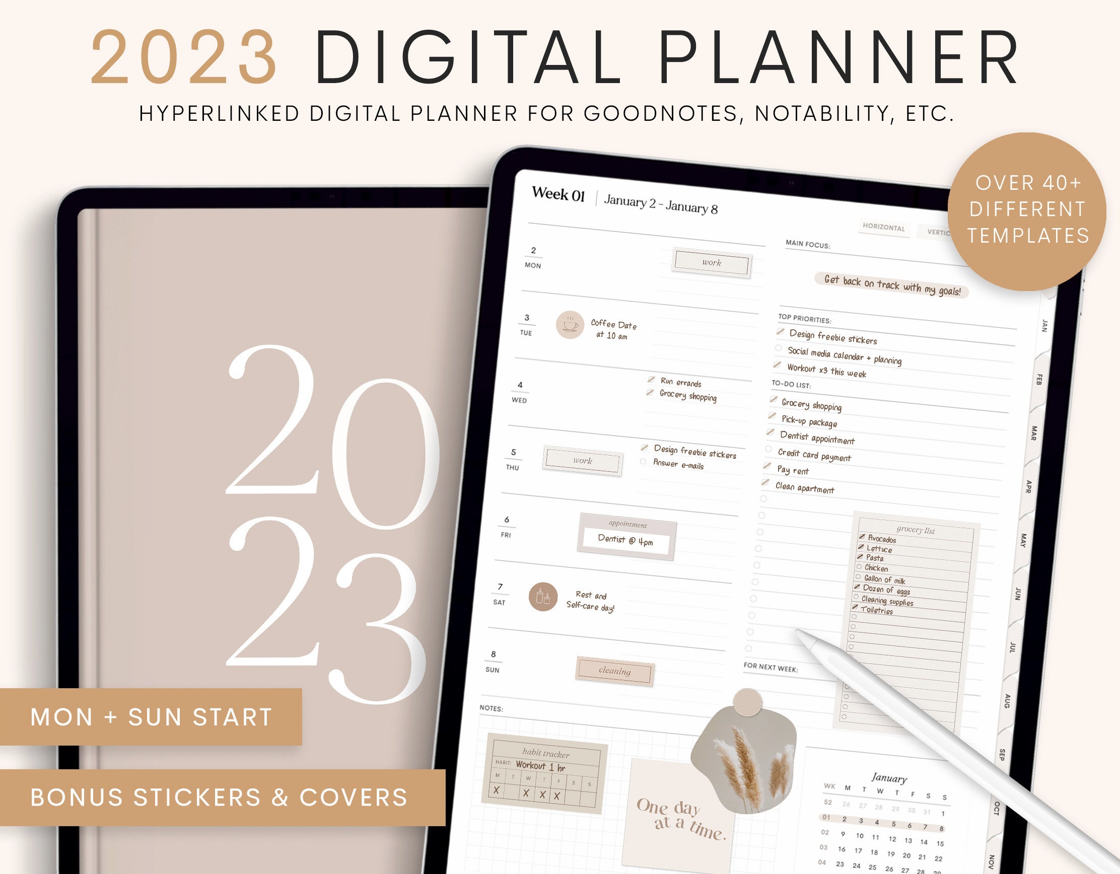 2023 Digital Planner 2023 Portrait Planner 2023 Planner Etsy 20-2-Life Ya heard me