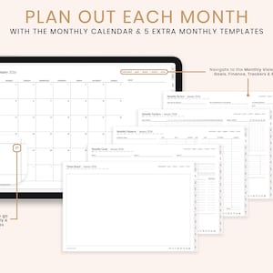 2026 Digital Planner, 2026 Landscape Planner, 2026 Planner, 2026 Dated Planner, Hyperlinked Digital Life Planner, GoodNotes 2026 Planner afbeelding 5
