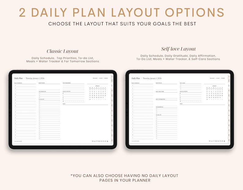 2026 Digital Planner, 2026 Landscape Planner, 2026 Planner, 2026 Dated Planner, Hyperlinked Digital Life Planner, GoodNotes 2026 Planner afbeelding 7