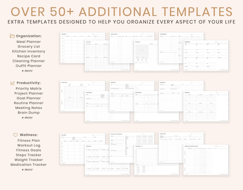 2026 Digital Planner, 2026 Landscape Planner, 2026 Planner, 2026 Dated Planner, Hyperlinked Digital Life Planner, GoodNotes 2026 Planner afbeelding 8