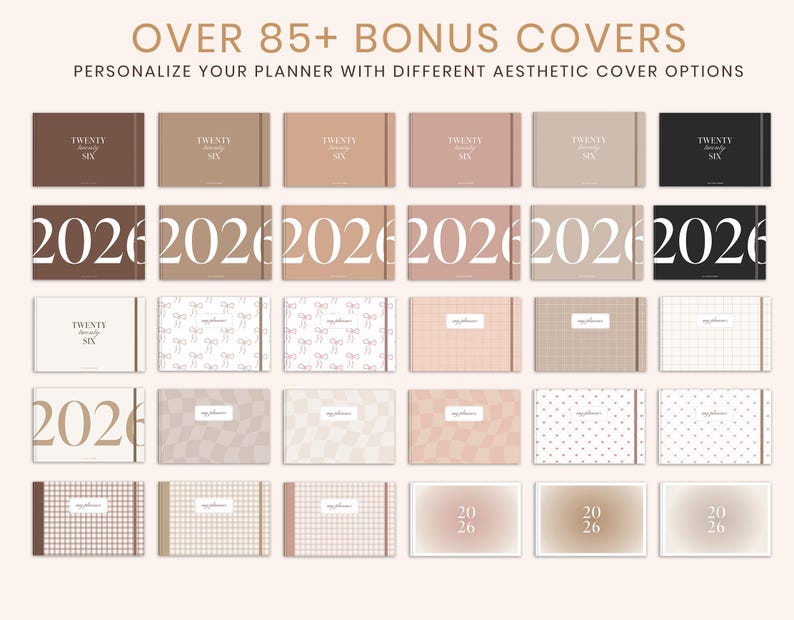 2026 Digital Planner, 2026 Landscape Planner, 2026 Planner, 2026 Dated Planner, Hyperlinked Digital Life Planner, GoodNotes 2026 Planner afbeelding 9