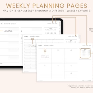 2026 Digital Planner, 2026 Landscape Planner, 2026 Planner, 2026 Dated Planner, Hyperlinked Digital Life Planner, GoodNotes 2026 Planner afbeelding 6