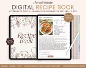 Digital Recipe Book, Digital Recipe Journal, Digital Cookbook, Recipe Planner, Digital Meal Planner, iPad Planner for Goodnotes, Notability