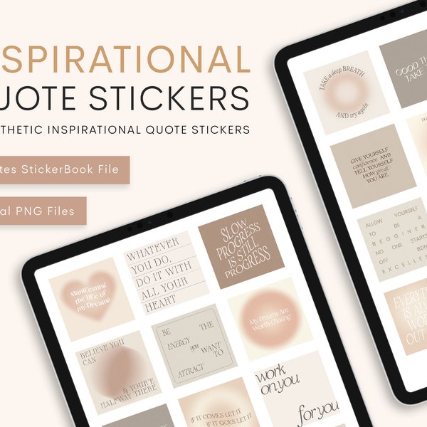 Inspirierende Zitate Digitale Sticker | Positive Zitate Digitale Aufkleber | Digitale Affirmations Sticker | Goodnotes Sticker