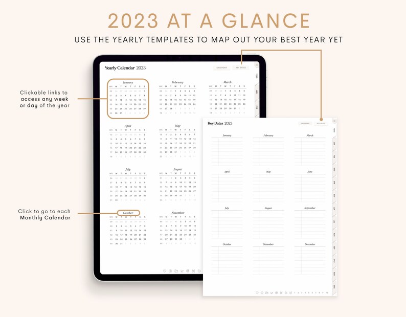 2023 Digital Planner 2023 Portrait Planner 2023 Planner Etsy