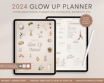 2024 Digital Planner | That Girl Planner | 2024 Daily, Weekly & Monthly Planner | GoodNotes Planner | iPad Planner | Glow Up Planner