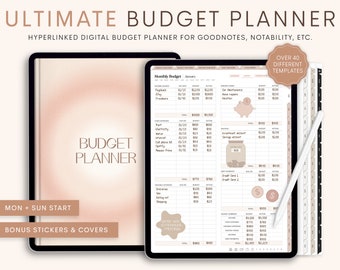 Digital Budget Planner, Finance Tracker, Finance Planner, Digital Budget, Digital Budget Planner, Goodnotes Planner, Portrait Budget Planner