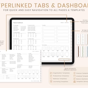 2026 Digital Planner, 2026 Landscape Planner, 2026 Planner, 2026 Dated Planner, Hyperlinked Digital Life Planner, GoodNotes 2026 Planner afbeelding 3