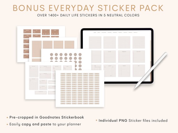 Everyday Digital Stickers 2.0 — 2024 Digital Planners by MADEtoPLAN