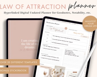 Law of Attraction Planner | Law of Attraction Journal | Manifestation Planner | Manifestation Journal | Spiritual Planner | Manifestation