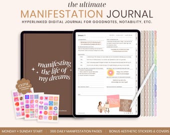 Digital Manifestation Journal, Law of Attraction Planner (GoodNotes, Notability)