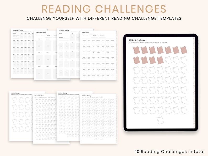 Digital Reading Journal, Digital Reading Planner, Digital Journal, Goodnotes Journal, Book Review, Reading Log, Reading Tracker, Bookshelf image 8
